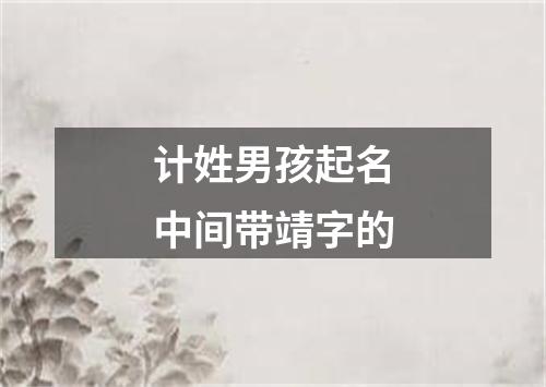 计姓男孩起名中间带靖字的