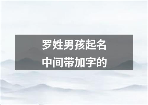 罗姓男孩起名中间带加字的