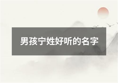 男孩宁姓好听的名字