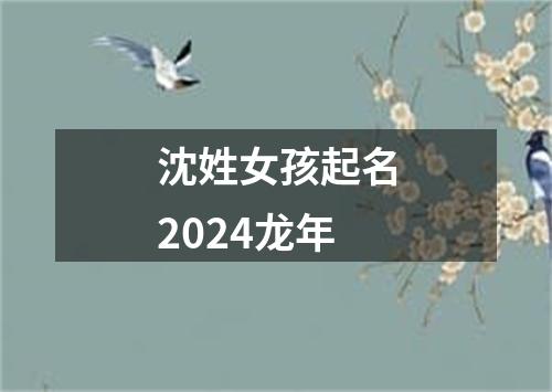 沈姓女孩起名2024龙年