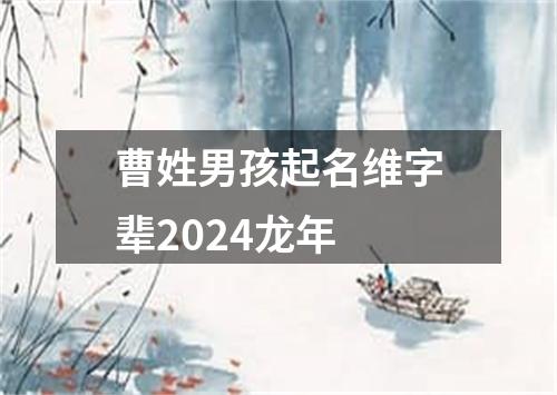 曹姓男孩起名维字辈2024龙年