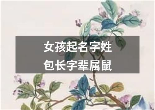 女孩起名字姓包长字辈属鼠