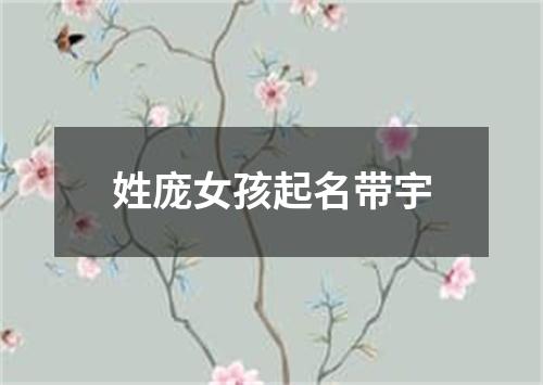 姓庞女孩起名带宇