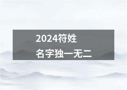 2024符姓名字独一无二