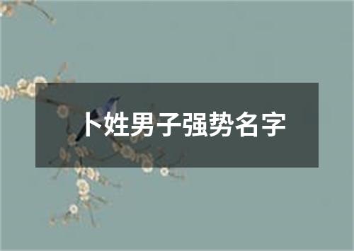 卜姓男子强势名字