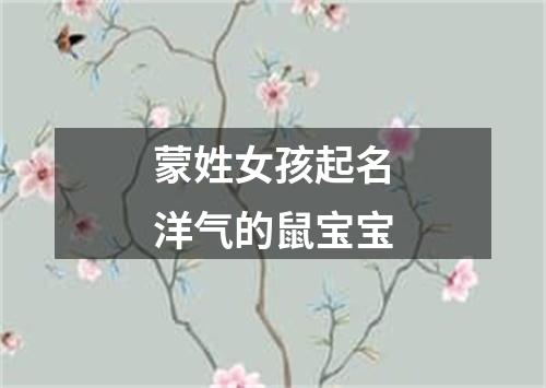 蒙姓女孩起名洋气的鼠宝宝