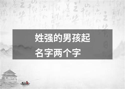 姓强的男孩起名字两个字