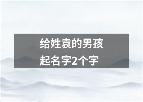 给姓袁的男孩起名字2个字