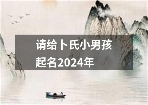 请给卜氏小男孩起名2024年