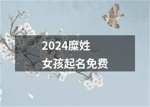 2024糜姓女孩起名免费