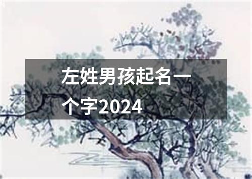 左姓男孩起名一个字2024