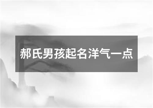 郝氏男孩起名洋气一点