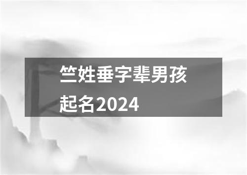 竺姓垂字辈男孩起名2024