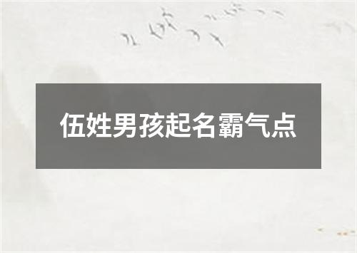 伍姓男孩起名霸气点