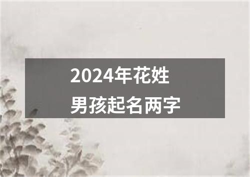 2024年花姓男孩起名两字