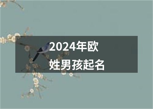 2024年欧姓男孩起名