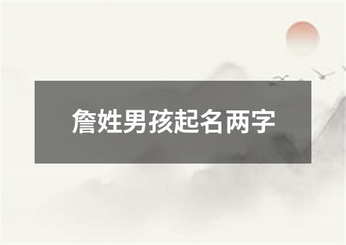 詹姓男孩起名两字