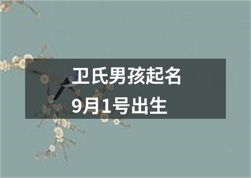 卫氏男孩起名9月1号出生