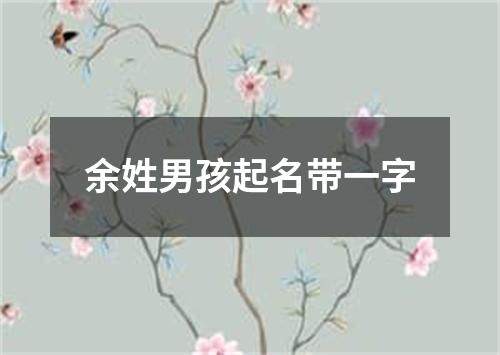 余姓男孩起名带一字