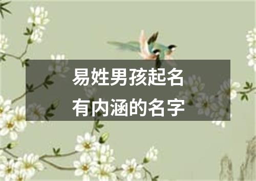 易姓男孩起名有内涵的名字