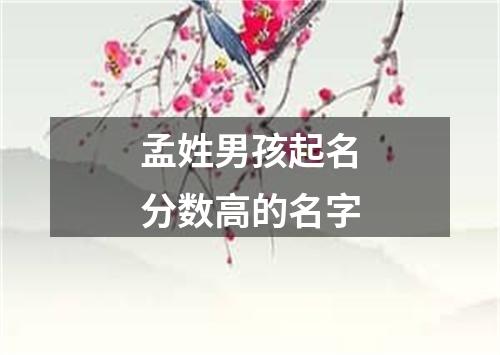 孟姓男孩起名分数高的名字