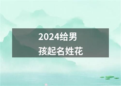 2024给男孩起名姓花