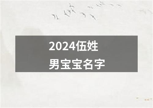 2024伍姓男宝宝名字