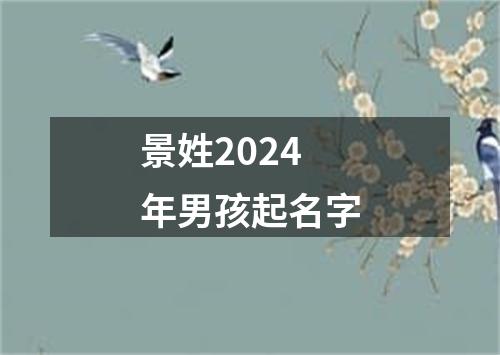 景姓2024年男孩起名字