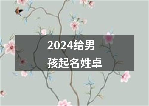 2024给男孩起名姓卓