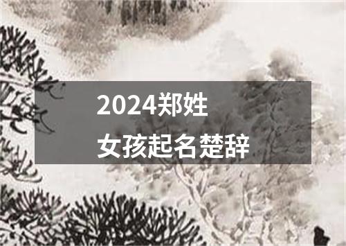 2024郑姓女孩起名楚辞