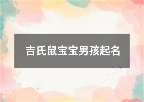 吉氏鼠宝宝男孩起名