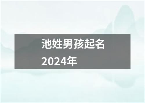 池姓男孩起名2024年