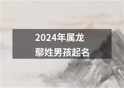 2024年属龙鄢姓男孩起名