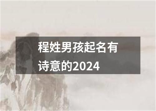 程姓男孩起名有诗意的2024