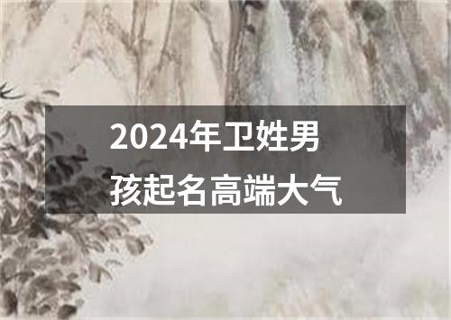 2024年卫姓男孩起名高端大气