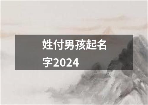 姓付男孩起名字2024