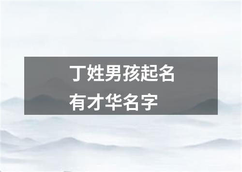 丁姓男孩起名有才华名字