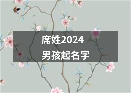 席姓2024男孩起名字