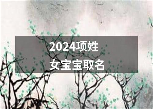 2024项姓女宝宝取名