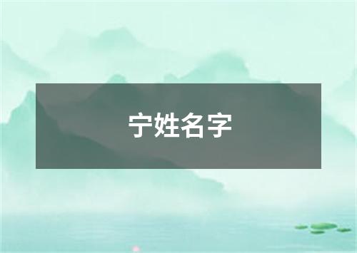 宁姓名字