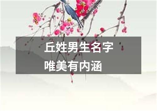 丘姓男生名字唯美有内涵