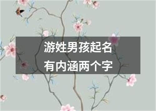 游姓男孩起名有内涵两个字