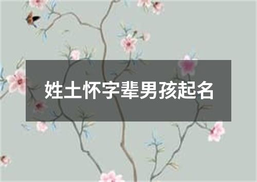 姓土怀字辈男孩起名