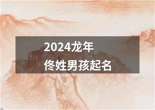 2024龙年佟姓男孩起名