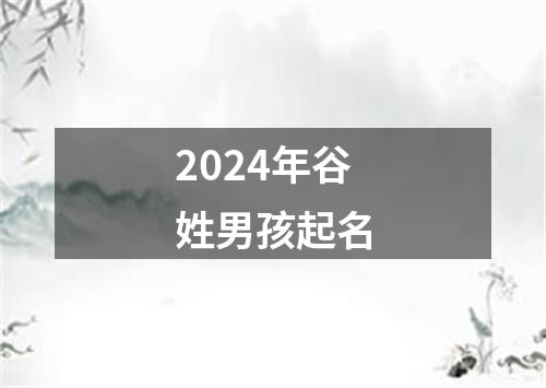 2024年谷姓男孩起名