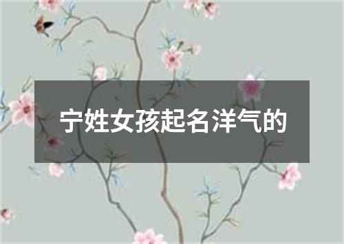 宁姓女孩起名洋气的