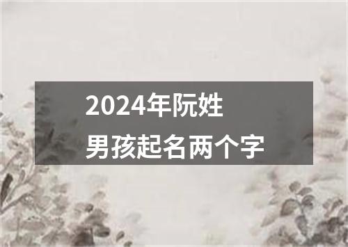 2024年阮姓男孩起名两个字