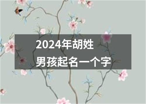 2024年胡姓男孩起名一个字