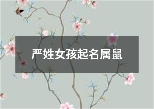 严姓女孩起名属鼠