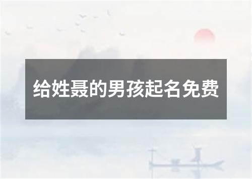 给姓聂的男孩起名免费